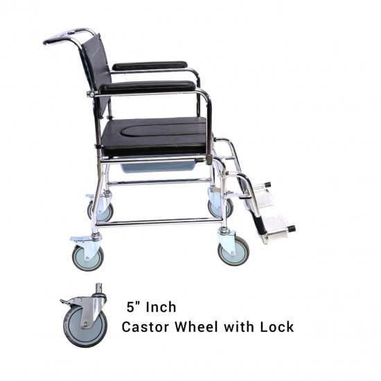 5 Inch Caster Wheel with Lock For Commode Wheelchair 5 Inch Caster Wheel with Lock For Commode Wheelchair