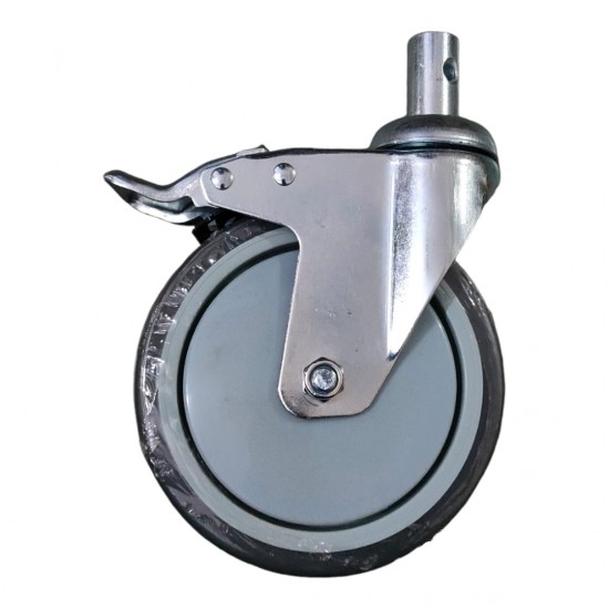 5 Inch Caster Wheel with Lock For Commode Wheelchair 5 Inch Caster Wheel with Lock For Commode Wheelchair