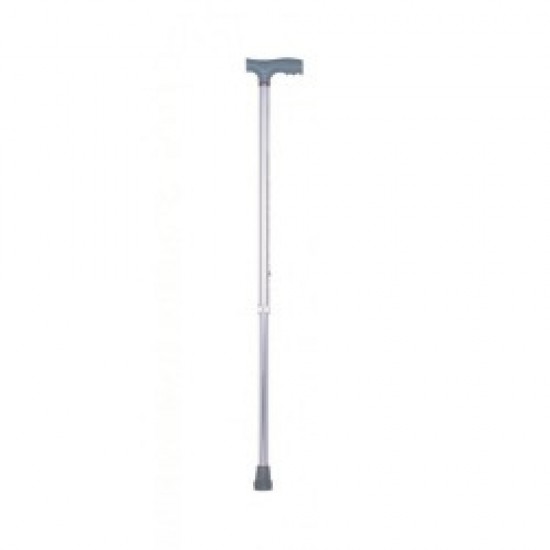 Height Adjustable Walking Stick Silver