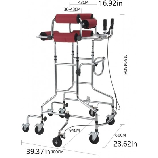 Adult Standing Rollator Walker with Seat For Seniors & Patient