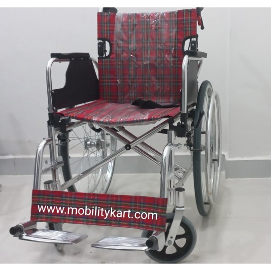 Mobility Kart Aluminium Basic Half Folding Manual Wheelchair