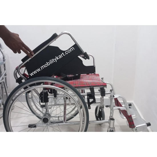 Mobility Kart Aluminium Basic Half Folding Manual Wheelchair