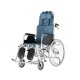 Aluminum Reclining Wheelchair with Detachable Armrest and Elevating Detachable Footrest