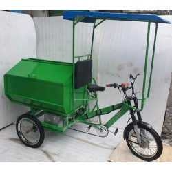Battery Operated Garbage Container Cycle Rickshaw