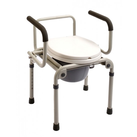 Bedside Height Adjustable Commode with Arm