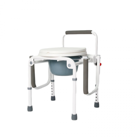 Bedside Height Adjustable Commode with Arm