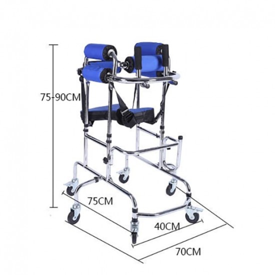 Children Standing Walker Multi-Functional Folding Paralytic Rehabilitation Lower Limb Training Stangding Walker, Standard Walker for Handicap & Disabled Kid's