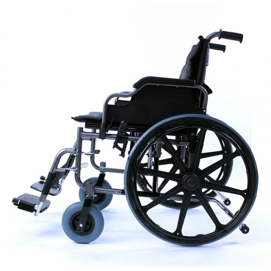 Deluxe Heavy Duty Premium Foldable Wheelchair Ideal for Heavy Patients