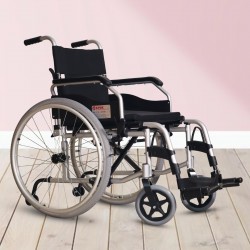 Evox WC 101M Lightweight Foldable Aluminium Wheelchair with Flip-Up Armrest Detachable Footrest & Removable Big Wheels Evox WC 101M Lightweight Foldable Aluminium Wheelchair with Flip-Up Armrest Detachable Footrest & Removable Big Wheels