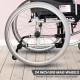 Evox WC 101M Lightweight Foldable Aluminium Wheelchair with Flip-Up Armrest Detachable Footrest & Removable Big Wheels