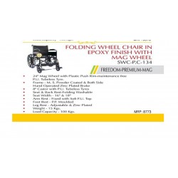 FOLDING WHEELCHAIR IN EPOXY FINISH WITH MAG WHEEL FOLDING WHEELCHAIR IN EPOXY FINISH WITH MAG WHEEL
