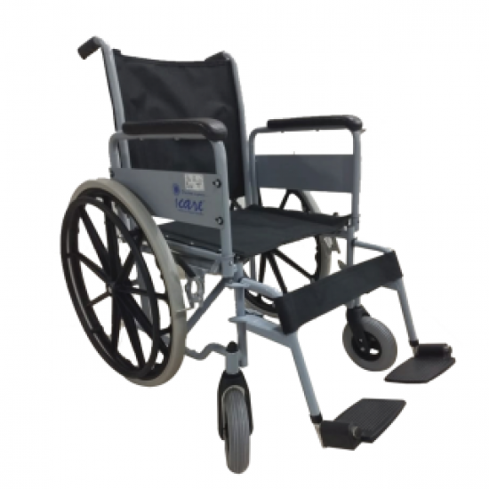 FOLDING WHEELCHAIR SWING AWAY HANDREST & REMOVABLE LEG REST