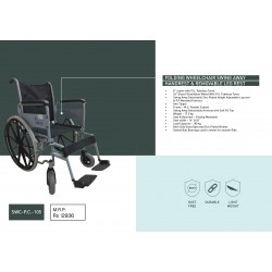 FOLDING WHEELCHAIR SWING AWAY HANDREST & REMOVABLE LEG REST