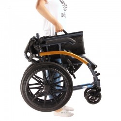 Flip-up Armrest Floding Manual Wheelchair with Mag PU Rear Wheel Flip-up Armrest Floding Manual Wheelchair with Mag PU Rear Wheel