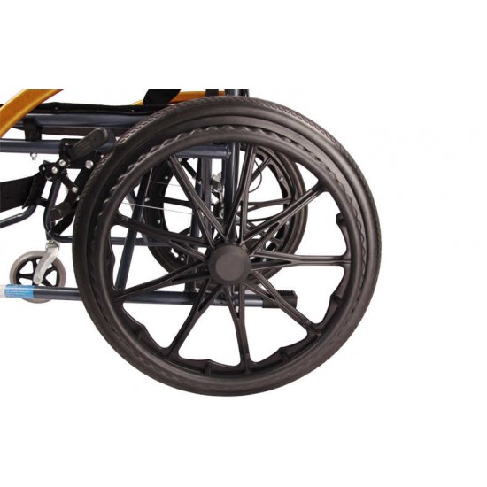 Flip-up Armrest Floding Manual Wheelchair with Mag PU Rear Wheel