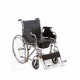 Mobility Kart Foldable U Cut Commode Wheelchair with Flip-up Armrest & Detachable Footrest 