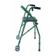 Folding Comfort Walker With Seat & Dual Front Wheels