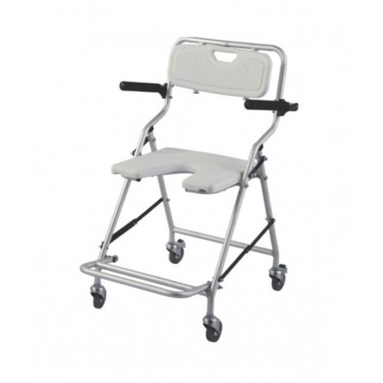 Front Cut Aluminium Compact Lightweight Shower Wheel Chair
