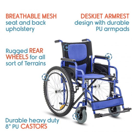 Heavy Duty Deluxe Wheelchair Heavy Duty Deluxe Wheelchair