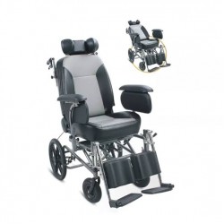 High Back Reclining Wheelchair with Comfortable Tilting Seat High Back Reclining Wheelchair with Comfortable Tilting Seat