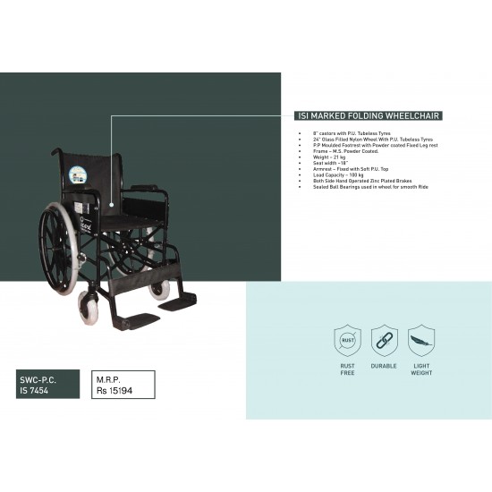 ISI MARKED FOLDING WHEELCHAIR ISI MARKED FOLDING WHEELCHAIR
