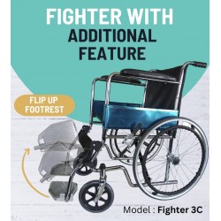 Karma Fighter 3C Wheelchair with Flip-Up Footrests Karma Fighter 3C Wheelchair with Flip-Up Footrests