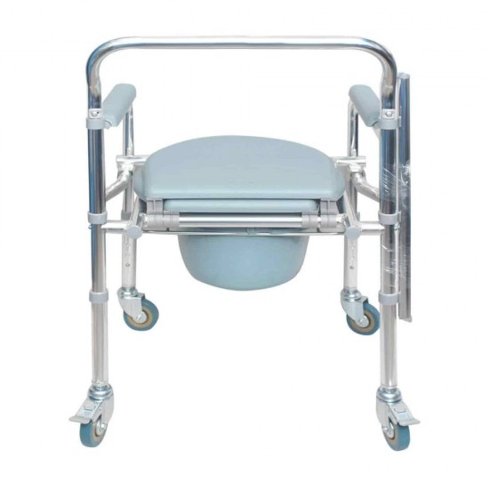 Karma Rainbow 5 AL Foldable Aluminium Commode Chair with Wheels