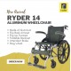 Karma Ryder 14 Aluminum Wheelchair with Flip-Up Armrest & Footrests Karma Ryder 14 Aluminum Wheelchair with Flip-Up Armrest & Footrests