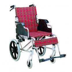 Lightweight Portable Aluminum Wheelchair 16 Inch Seat Width