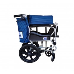 Mobility Kart Lightweight Travel Aluminum Folding Wheelchair with Attendant Brakes Mobility Kart Lightweight Travel Aluminum Folding Wheelchair with Attendant Brakes