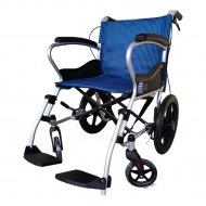 Mobility Kart Lightweight Travel Aluminum Folding Wheelchair with Attendant Brakes Mobility Kart Lightweight Travel Aluminum Folding Wheelchair with Attendant Brakes