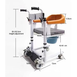 Mobility Kart Patient Lift and Transfer Chair For Narrow Bathroom Door
