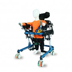 Multifunction Adjustable CP Walker with Seat Headrest and Leg Support Belt