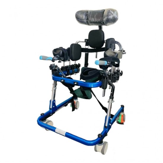 Multifunction Adjustable CP Walker with Seat Headrest and Leg Support Belt