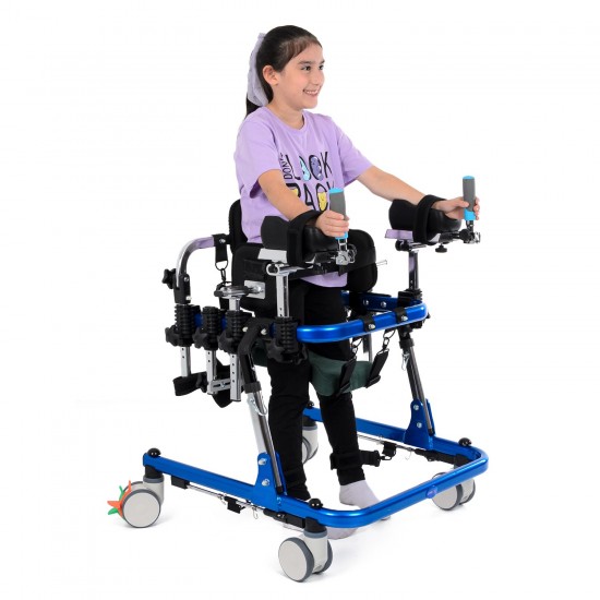 Multifunction Adjustable CP Walker with Seat Headrest and Leg Support Belt