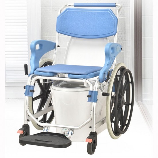 Multipurpose 3 in 1 Self Propelled Rolling Bathroom Wheelchair
