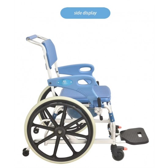 Multipurpose 3 in 1 Self Propelled Rolling Bathroom Wheelchair