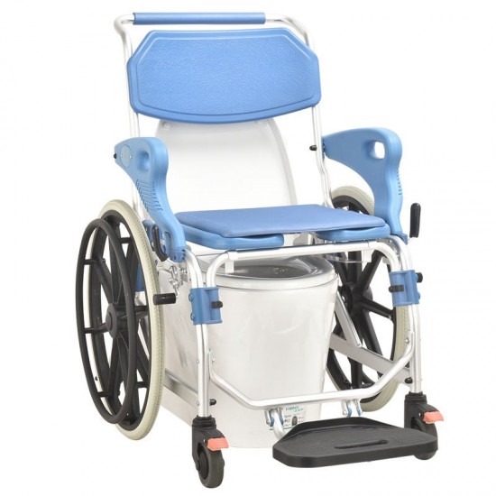 Multipurpose 3 in 1 Self Propelled Rolling Bathroom Wheelchair