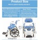 Multipurpose 3 in 1 Self Propelled Rolling Bathroom Wheelchair
