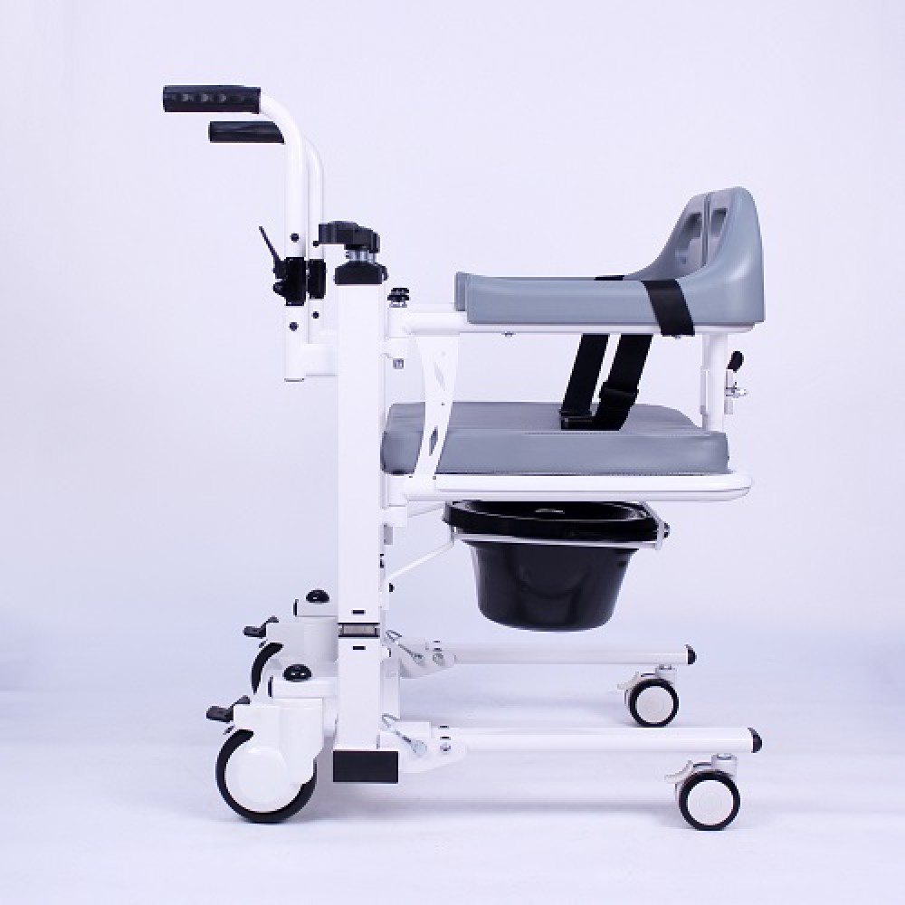 Fast Assemble Patient Lift and Transfer Chair Commode Transport