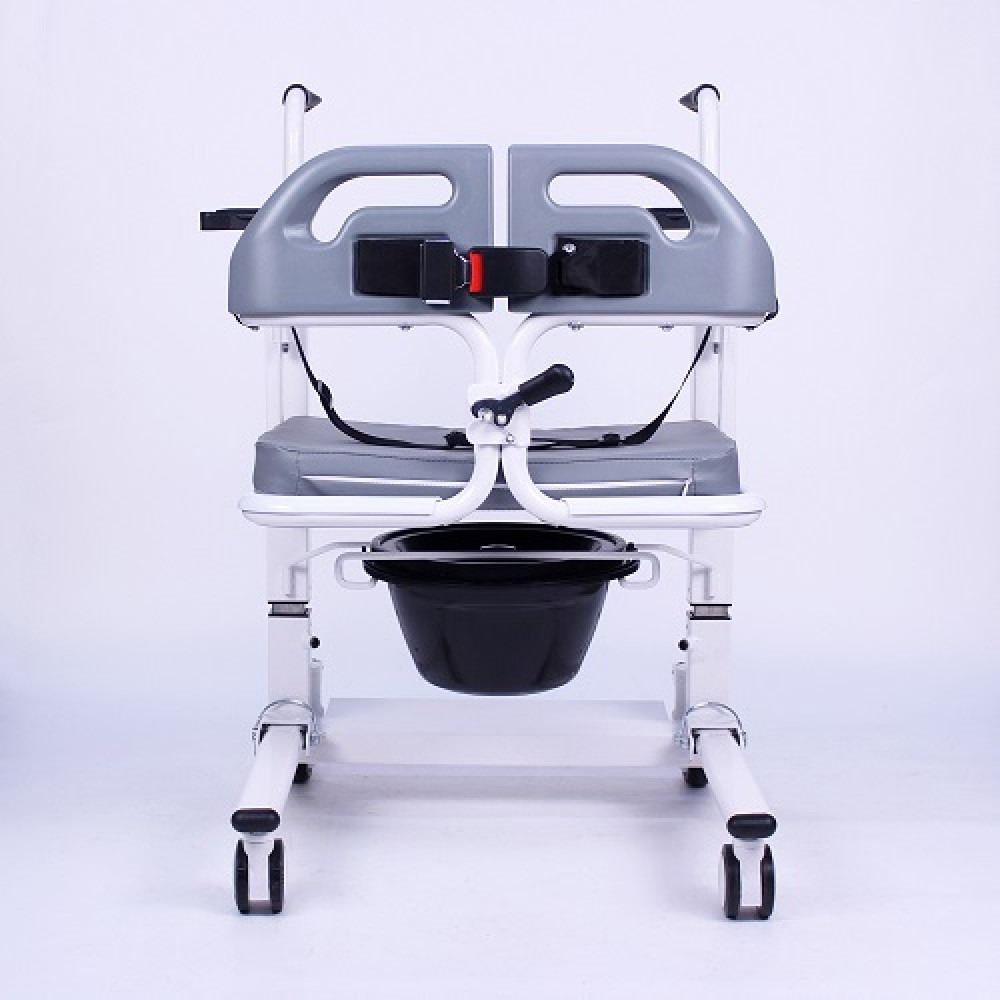 Fast Assemble Patient Lift And Transfer Chair Commode Transport 