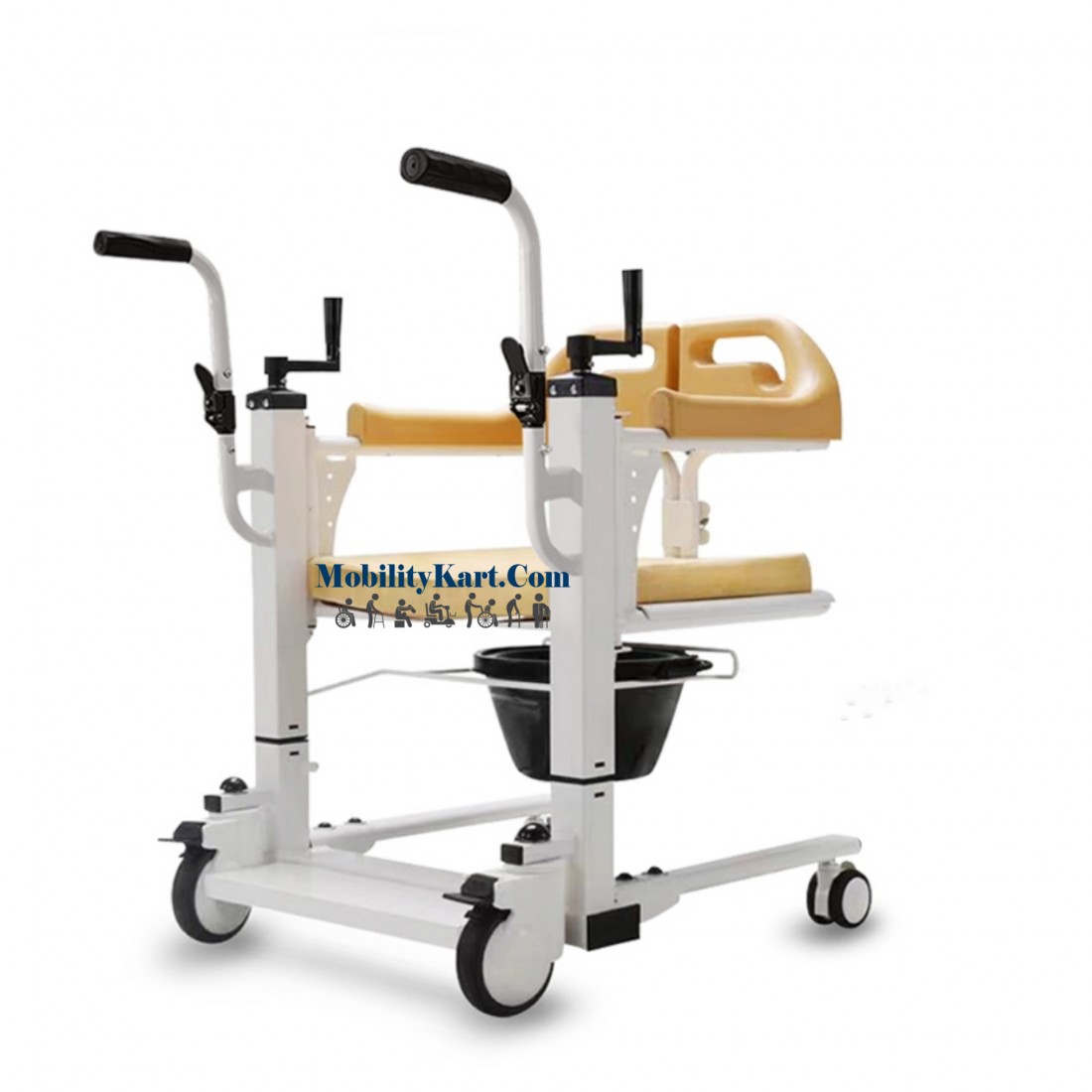 Fast Assemble Patient Lift and Transfer Chair Commode Transport ...