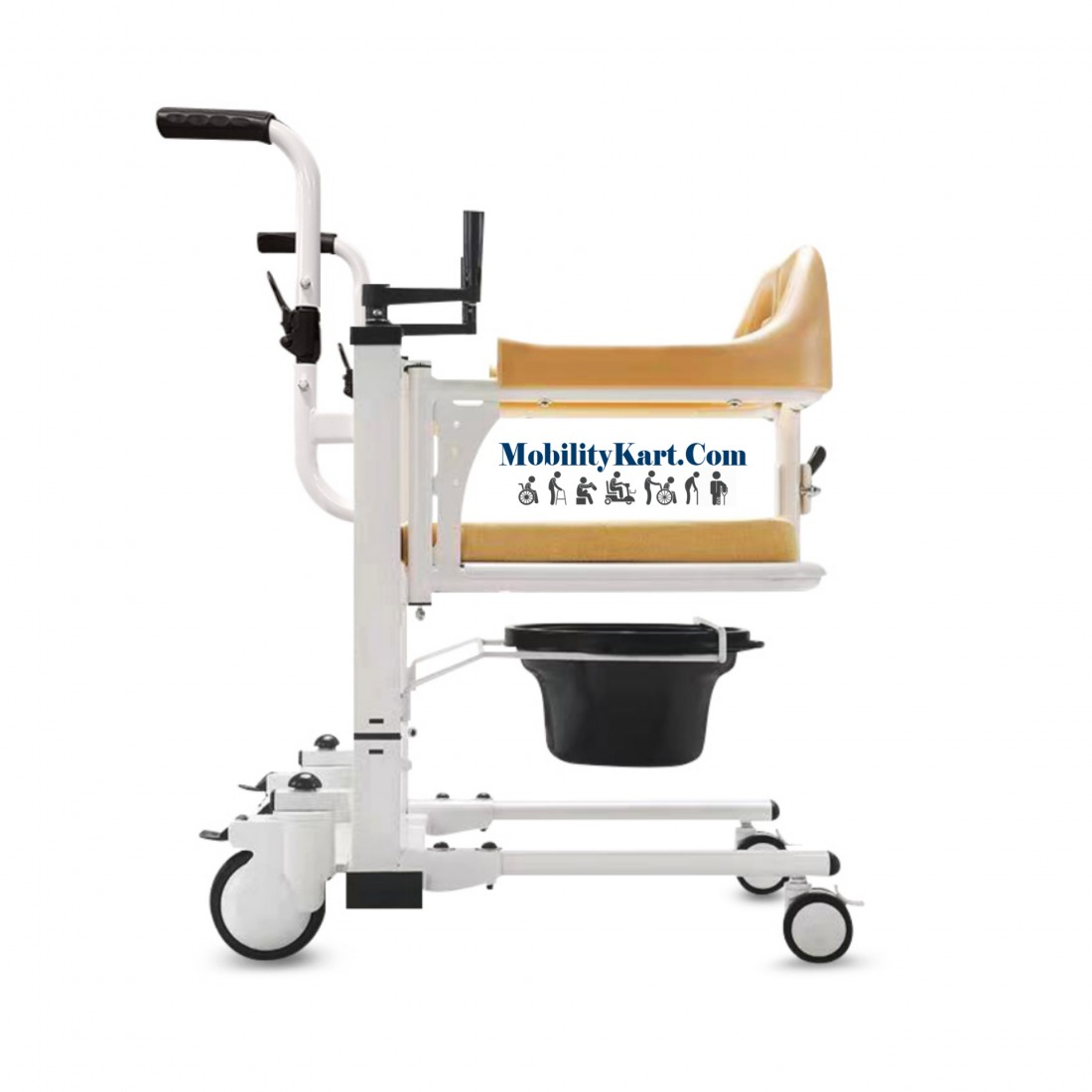 Fast Assemble Patient Lift And Transfer Chair Commode Transport 