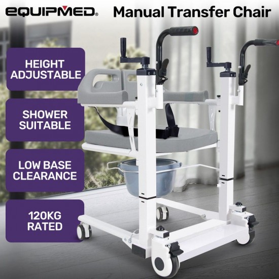 Mobility Kart Patient Fast Assembled Lift & Transfer Chair For Bedridden Patient Weight Capacity 120 KG