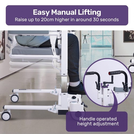 Mobility Kart Patient Fast Assembled Lift & Transfer Chair For Bedridden Patient Weight Capacity 120 KG