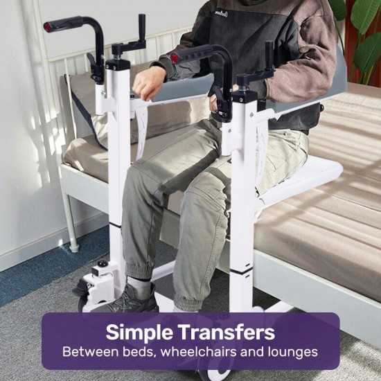Mobility Kart Patient Fast Assembled Lift & Transfer Chair For Bedridden Patient Weight Capacity 120 KG