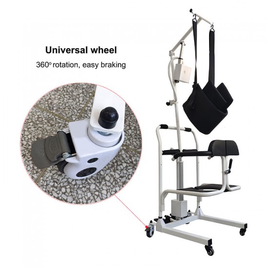 Mobilitykart Patient Transfer Lift Chair Electric Commode Wheel Chair For Move Elderly Patient Lift and Transfer