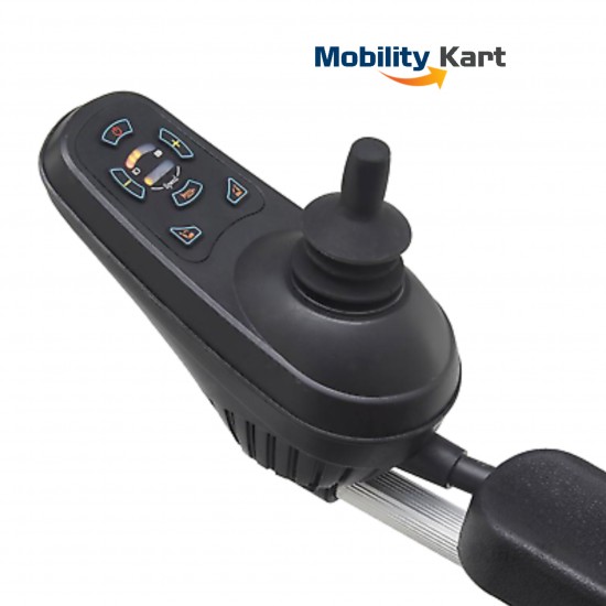 Recliner Backrest Ultralight Foldable Power Wheelchair with Electromagnetic Brake Indicator Light