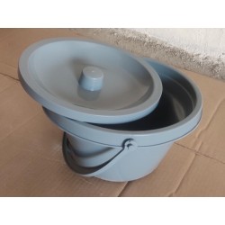 Removable Round Bucket for Commode Wheelchair