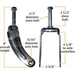 Replacement Wheelchair Caster Forks Replacement Wheelchair Caster Forks